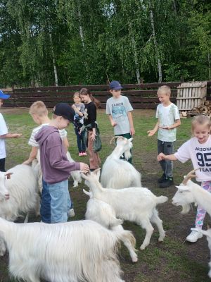  Uczniowie klas drugich w gospodarstwie agroturystycznym Stajnia Rudej Wiedźmy